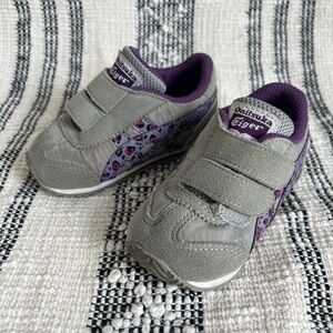 Onitsuka Tiger California 78 TS Light Grey Purple Leopard Toddler US 4